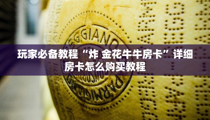 玩家必备教程“炸 金花牛牛房卡”详细房卡怎么购买教程
